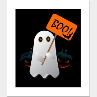 Cute boo ghost Posters and Art